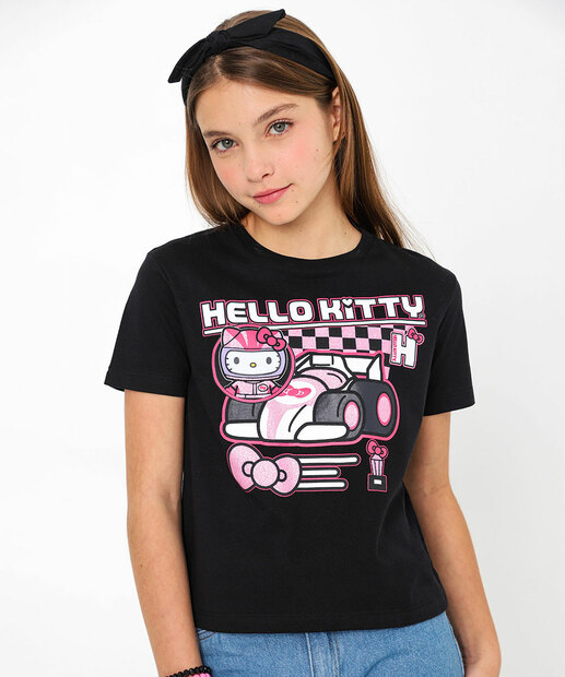 Image_Camiseta Juvenil Hello Kitty Tam 10 a 16 Preto