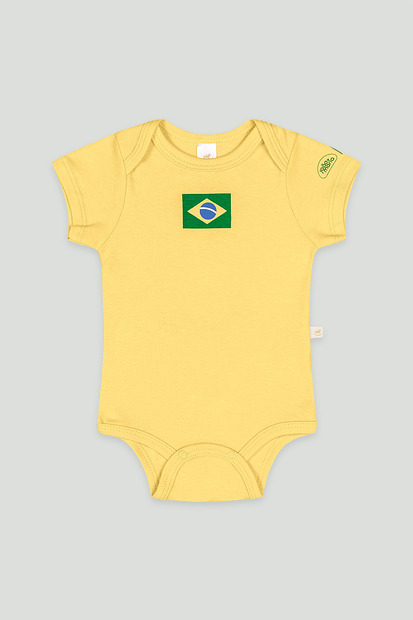 Kit Minha Primeira Torcida Unissex Bebê Amarelo Up Baby