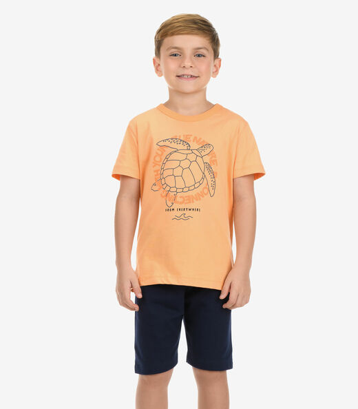 Image_Conjunto Camiseta com Bermuda Menino Rovi Kids Laranja