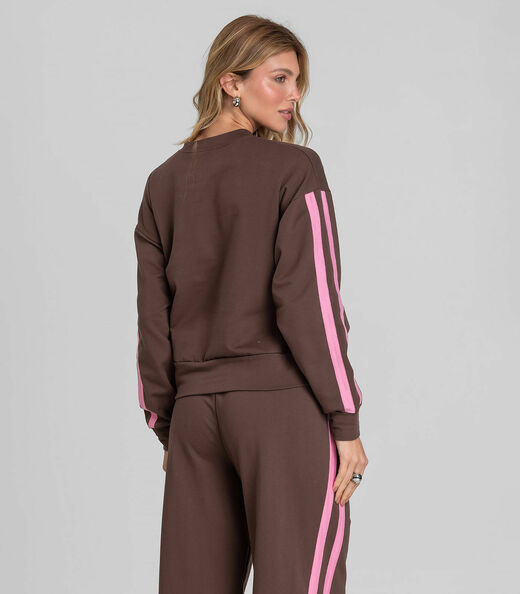 Blusão Feminino Em Molecotton Peluciado Dianna Marrom
