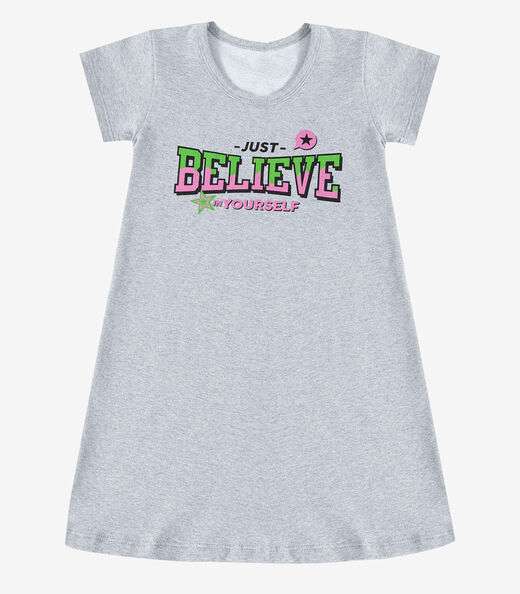 Image_Vestido Infantil em Molecotton Select Cinza