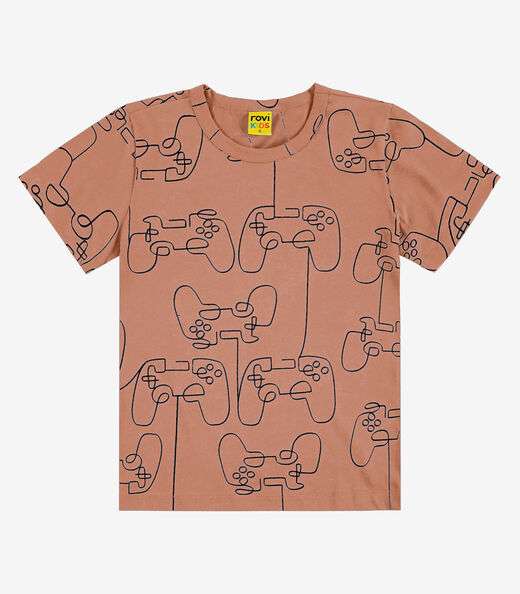 Image_Camiseta Infantil Meia Malha Rovi Kids Marrom