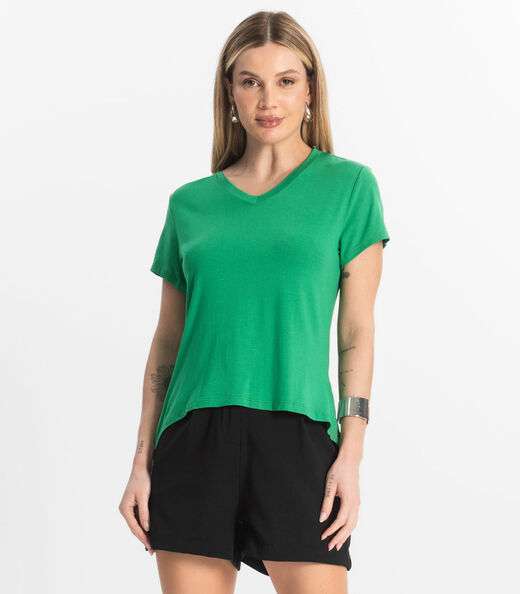 Image_Blusa Básica Feminina Viscotorcion Rovitex Verde