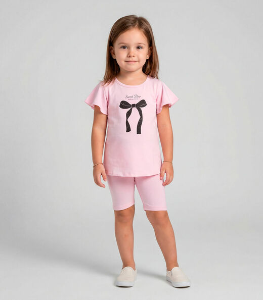 Image_Conjunto Infantil Feminino Blusa E Ciclista Select Rosa