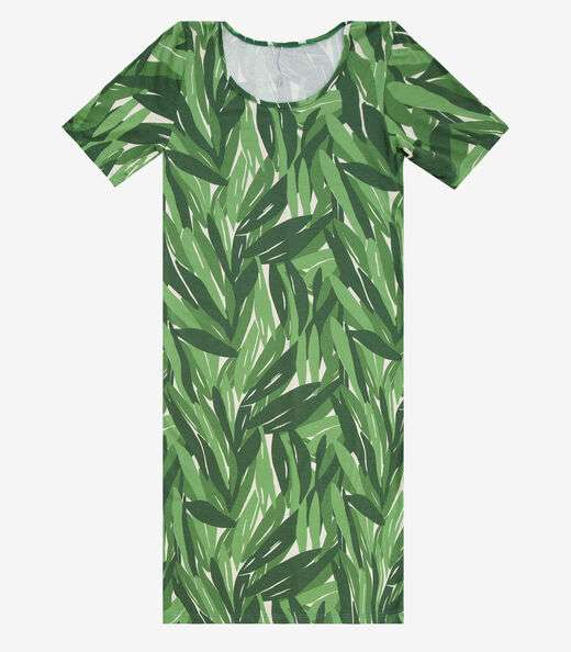 Vestido Curto Estampado Rovitex Verde