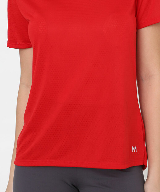 Blusa Feminina Fitness Básica Dry Fit Marisa Vermelho