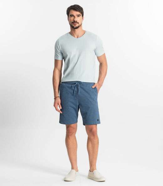 Bermuda Masculina Moletinho Diametro Azul