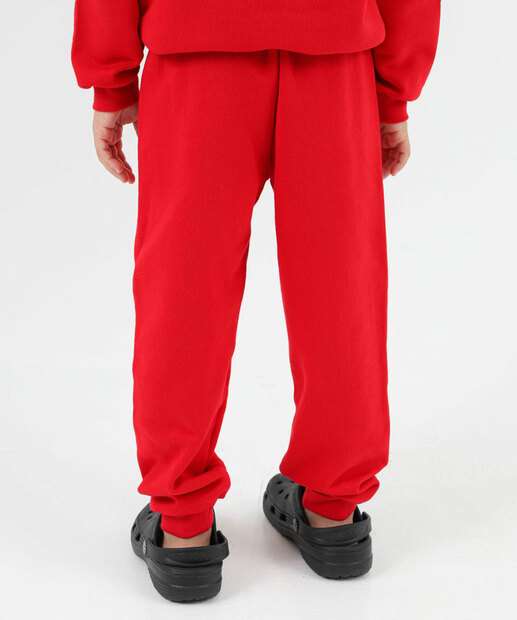 Calça Infantil Jogger Moletom Homem Aranha Tam 4 a 10 Vermelho
