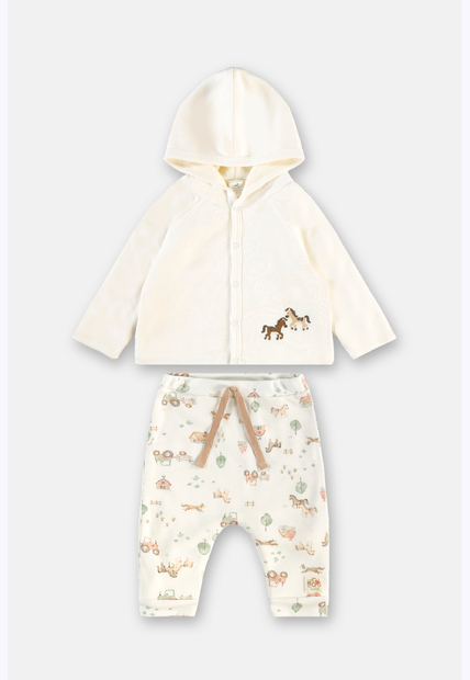 Conjunto Bebê Cardigan Calça Up Baby