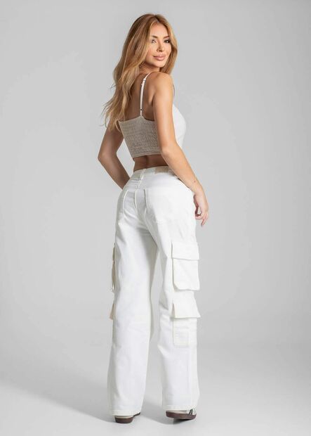 Calça Sarja Sawary Wide Leg Petit - 282404