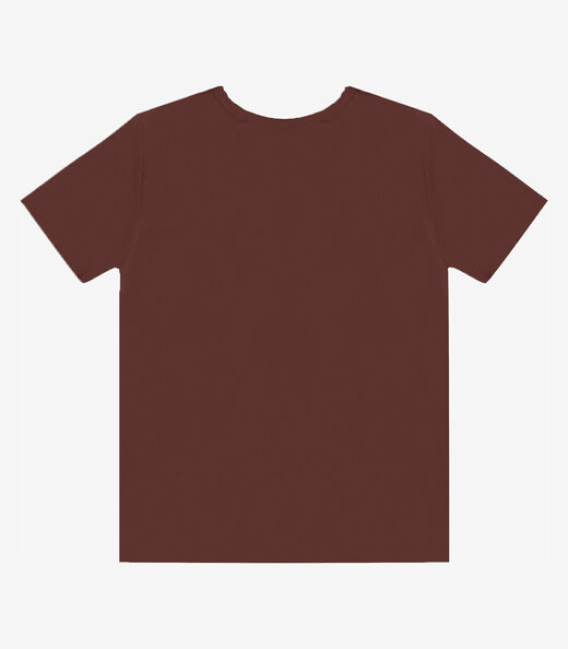 Blusa Feminina Manga Curta Infinita Cor Marrom