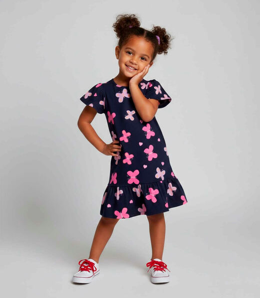 Image_Vestido Infantil Com Babado Franzido Select Azul