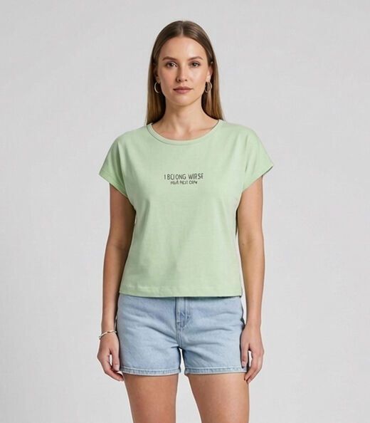 Image_Blusa Feminina Com Estampa Localizada Infinita Cor Verde