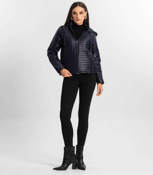 Jaqueta Feminina Com Capuz Endless Azul