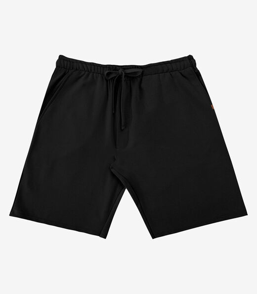 Image_Bermuda Masculina Moletom Sarjado Diametro Preto