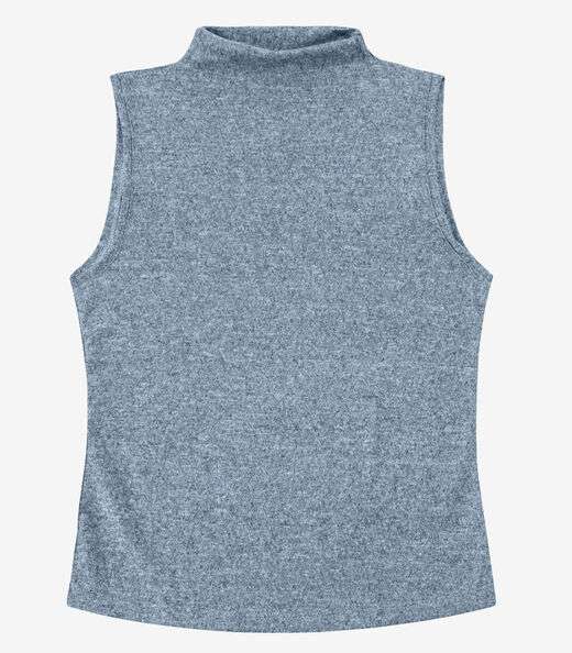 Regata Feminina com Gola Infinita Cor Azul