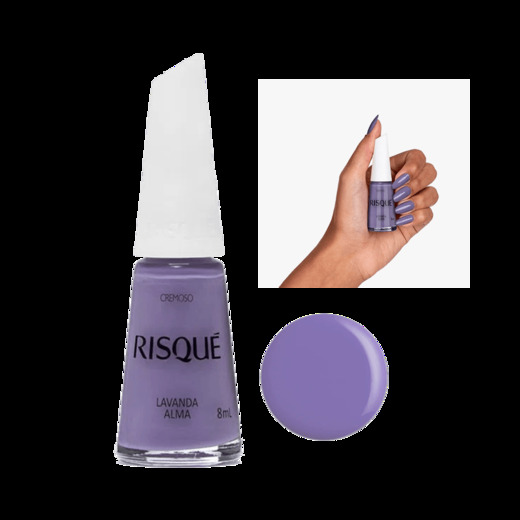 Image_Kit c/2 Risque Esmalte Cremoso Cor: Lavanda Alma