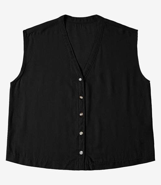 Camisa Feminina Viscose Sarjada Pesada Rovitex Preto