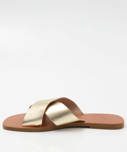 Rasteirinha Feminina Metalizada Marisa Dourado