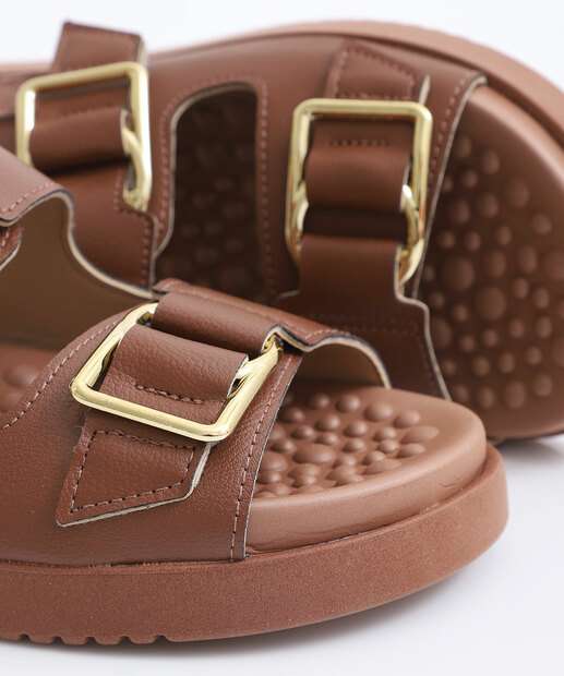 Sandália Flatform Feminina Fivela Modare Marrom