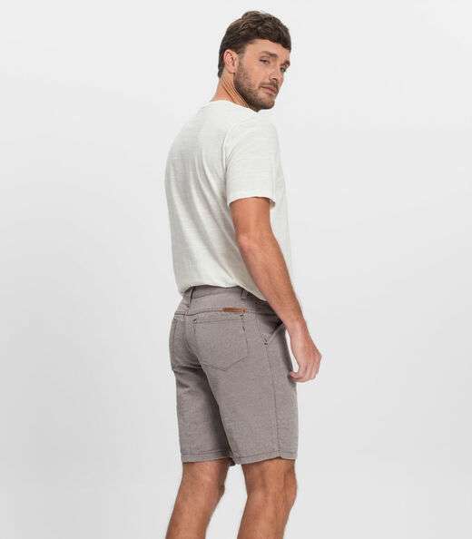 Bermuda Maculina Sarja Com Bolsos Shift Bege