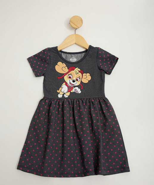 Vestido Infantil Patrulha Canina Nickelodeon Tam 1 a 4 