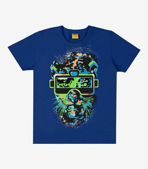 Camiseta Infantil Masculina Rovi Kids Azul