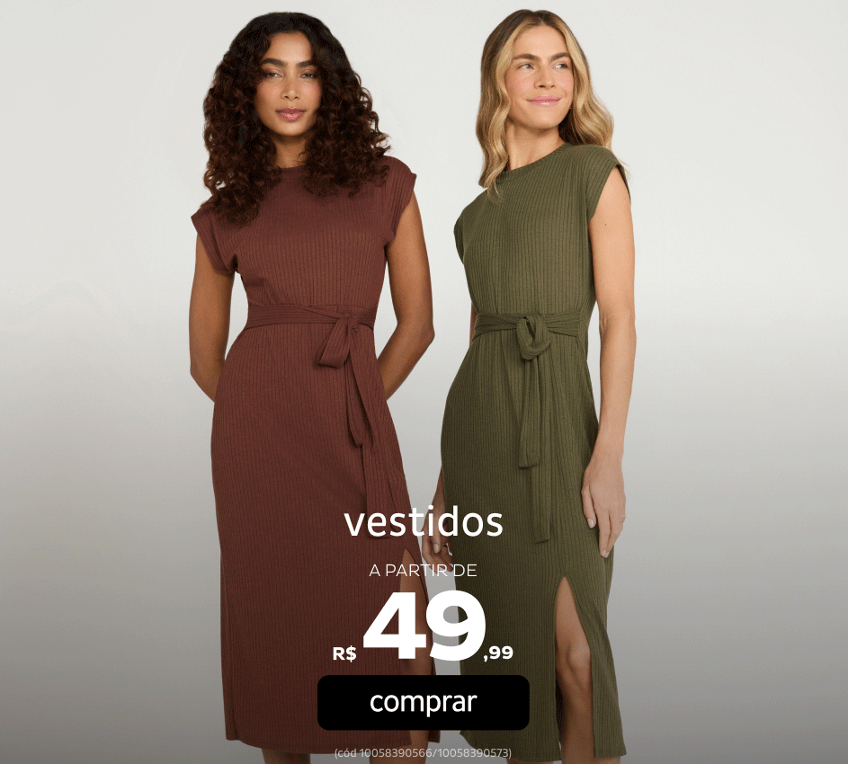 Vestidos a partir de R$49,99