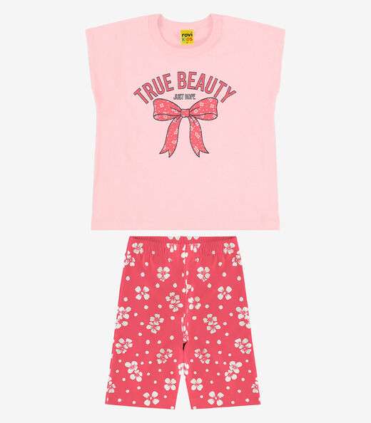 Image_Conjunto Infantil Blusa Com Shorts Rovi Kids Rosa