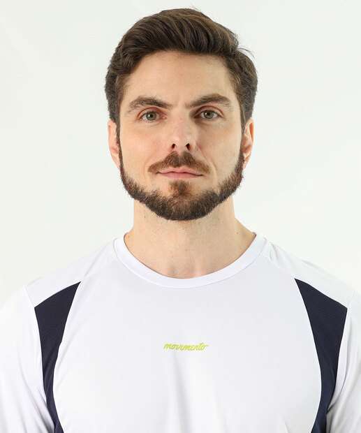 Camiseta Masculina Fitness Recorte Marisa Branco