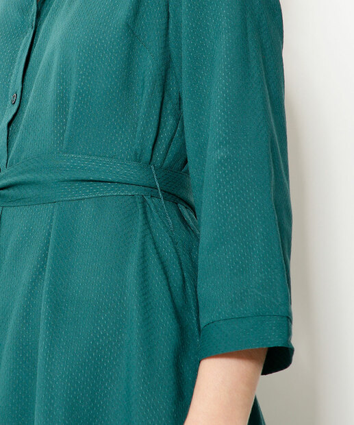 Vestido Midi Feminino Chemise Manga 7/8 Marisa