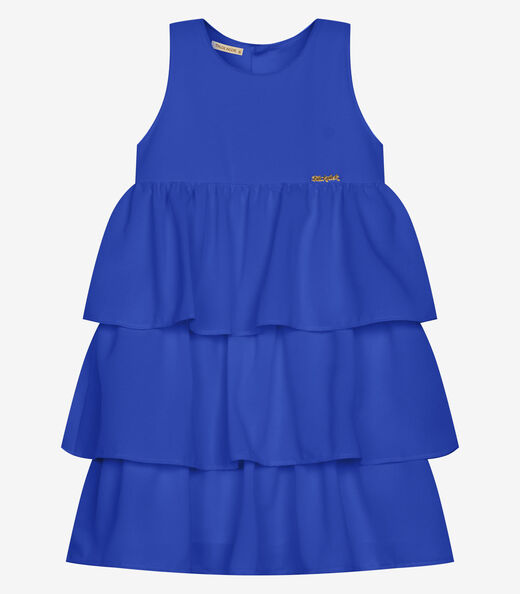 Image_Vestido Infantil Chiffon Babados Trick Nick Azul
