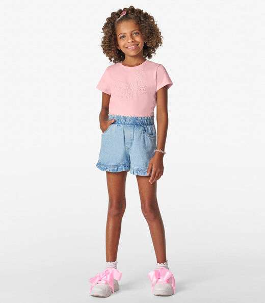 Blusa feminina em Cotton Leve Trick Nick Rosa