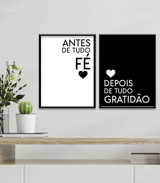 Kit 2 Placas Decorativas Adesivadas Wevans Preto