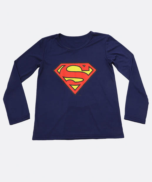 Pijama Juvenil Super Homem Warner Bros Tam 8 a 16 Azul