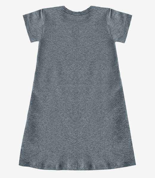 Vestido Infantil em Molecotton Select Cinza