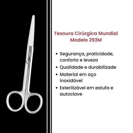 Tesoura Cirúrgica Professional Podologia Mundial 293m