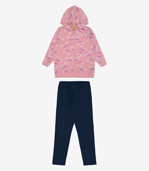 Image_Conjunto jaqueta com capuz e legging Rovi Kids Rosa