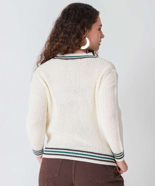 Suéter Feminino College Gola V Marisa Off White