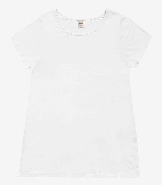 Blusa Básica Alongada Feminina Rovitex Branco