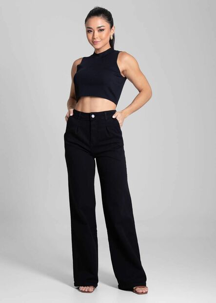 Calça Sarja Sawary Wide Leg - 281791