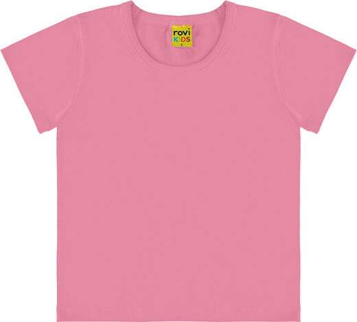Blusa Básica Infantil Cotton Leve Rovi Kids Rosa