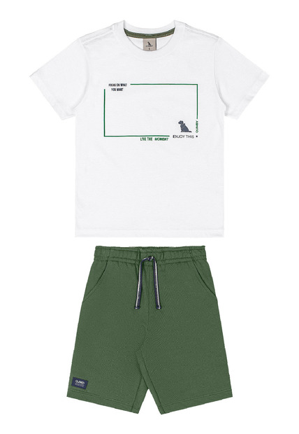 Conjunto Camiseta Estampa 3D Bermuda Quimby