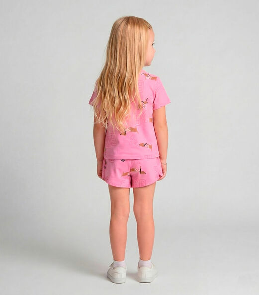 Conjunto Infantil Blusa e Shorts Select Rosa