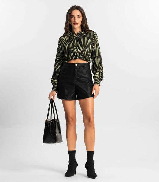 Camisa de Viscose Manga Longa Endless Verde