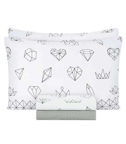 Image_Jogo De Cama Casal Geométrico 150 Fios Lar E Lazer Branco