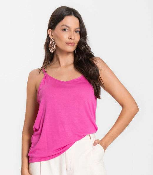 Image_Blusa de Alça em Visco Tricot Infinita Cor Rosa