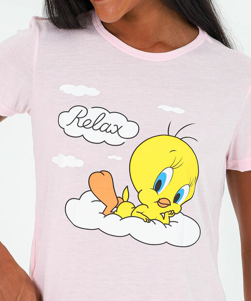 Short Doll Feminino Piu-Piu Relax Marisa Rosa