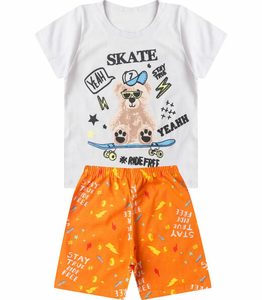 Image_Pijama Infantil Masculino Brilha No Escuro Kappes Branco