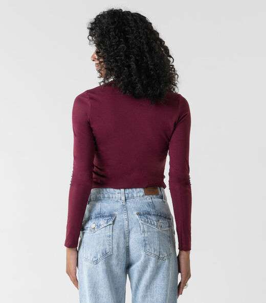 Blusa Em Cotton Básica Feminina Kohmar Vermelho